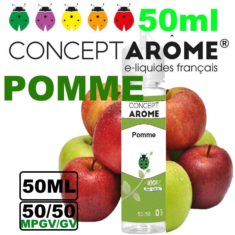 eliquide-vegetol-Conceptarome-50ml-pomme.jpg Conceptarome e-liquide Végétol 50ml - 50/50 Glycérine végétale/Propylène Glycol Végétal