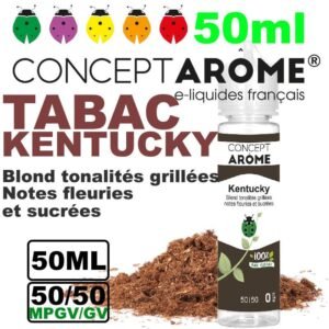 eliquide-vegetol-Conceptarome-50ml-tabac-kentucky-1.jpg Conceptarome e-liquide Végétol 50ml - 50/50 Glycérine végétale/Propylène Glycol Végétal