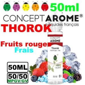eliquide-vegetol-Conceptarome-50ml-thorok-fruits-rouges-frais.jpg Conceptarome e-liquide Végétol 50ml - 50/50 Glycérine végétale/Propylène Glycol Végétal