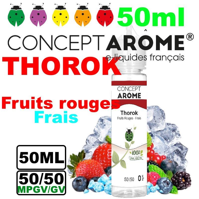 eliquide-vegetol-Conceptarome-50ml-thorok-fruits-rouges-frais.jpg Conceptarome e-liquide Végétol 50ml - 50/50 Glycérine végétale/Propylène Glycol Végétal