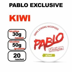 kiwi-1-1.jpg Snus PABLO EXCLUSIVE 30mg/sachet Nicotine Puissant Qualité/Prix imbattables