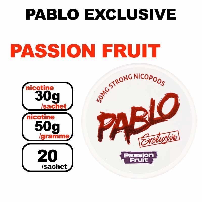 Snus PABLO EXCLUSIVE 30mg/sachet Nicotine Puissant Qualité/Prix imbattables
