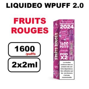 Liquideo Wpuff pod 2.0 x2 Cartouches 2ml Pod Puff jetable sans fuite