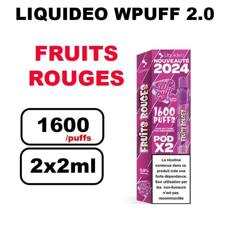 Liquideo Wpuff pod 2.0 x2 Cartouches 2ml Pod Puff jetable sans fuite