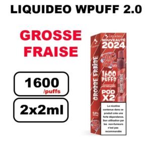Liquideo Wpuff pod 2.0 x2 Cartouches 2ml Pod Puff jetable sans fuite