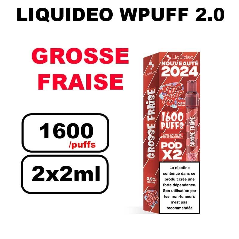 Liquideo Wpuff pod 2.0 x2 Cartouches 2ml Pod Puff jetable sans fuite