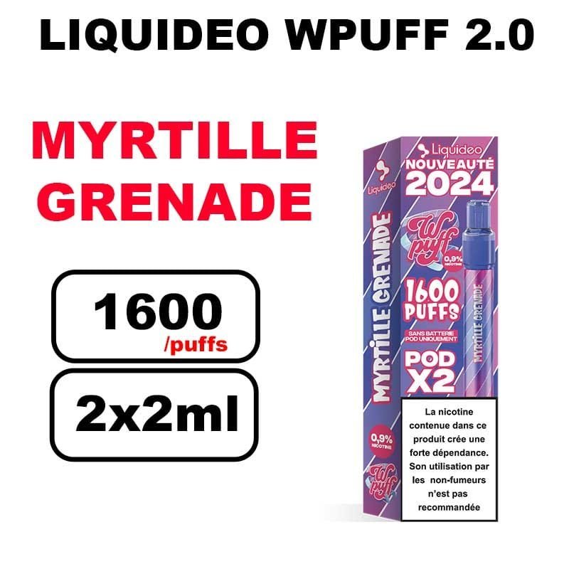 Liquideo Wpuff pod 2.0 x2 Cartouches 2ml Pod Puff jetable sans fuite