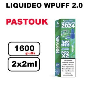 Liquideo Wpuff pod 2.0 x2 Cartouches 2ml Pod Puff jetable sans fuite