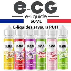 E-cg Les saveurs Puffs e-liquide 50ml - Saveurs fruitées sucrées