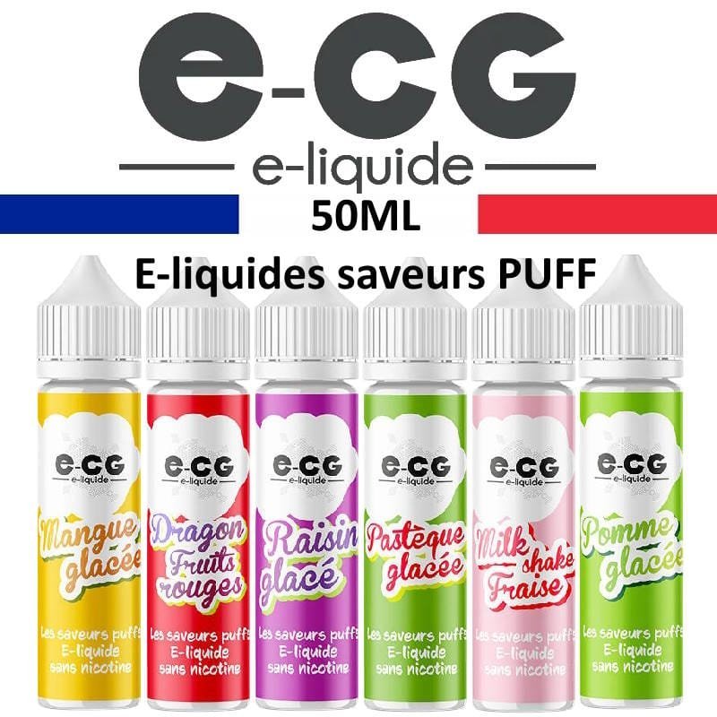 E-cg Les saveurs Puffs e-liquide 50ml - Saveurs fruitées sucrées