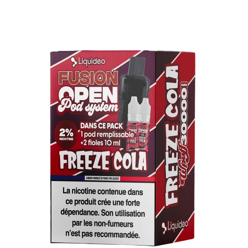 Liquideo Fusion Open Pod System remplissable 2 fioles 10ml 2%