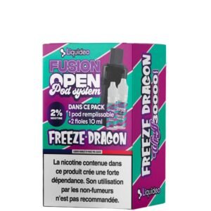 Liquideo Fusion Open Pod System remplissable 2 fioles 10ml 2%