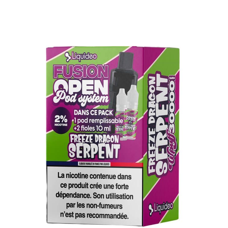 Liquideo Fusion Open Pod System remplissable 2 fioles 10ml 2%