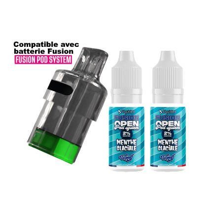 Liquideo Fusion Open Pod System remplissable 2 fioles 10ml 2%