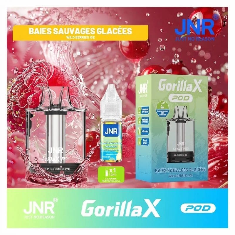 Cartouche Gorilla X + flacon 10ml 20mg recharge JNR