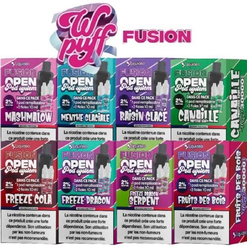 Liquideo Fusion Open Pod System remplissable 2 fioles 10ml 2%