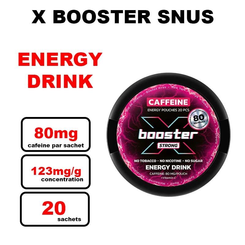 X Booster energy pouches - Sachets caféine puissants Alternative au snus nicotine