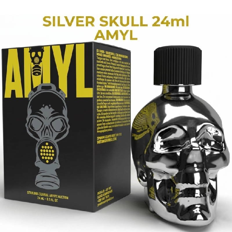 Poppers-amyl-silver-Skull-24ml.jpg Poppers Amyl Skull 24ml puissant flacon crâne de mort