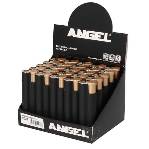 Briquet tempête Angel en métal rechargeable par gaz