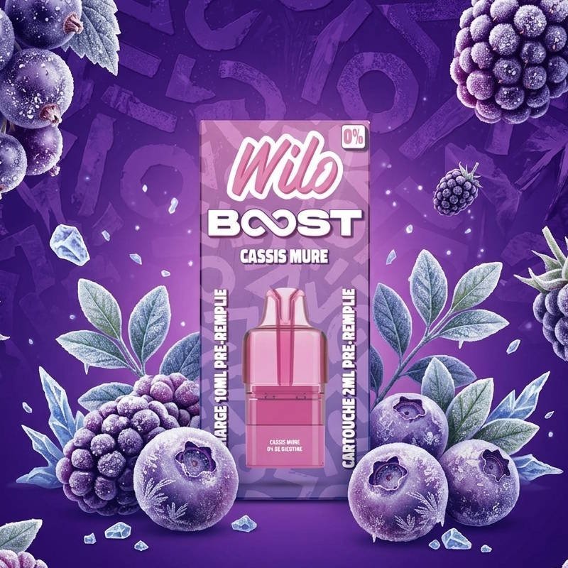 wilo-boost-recharges-10ml-cassis-mure-puff.jpg Pod Recharge Wilo Boost 12K - Cartouche Sels nicotine 10ml