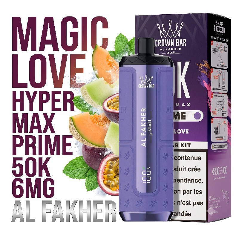 PUFF-50K-Hyper-Max-Prime-Al-Fakher-magic-love-1.jpg Puff Al Fakher Hypermax Prime 50K 6mg Goût chicha