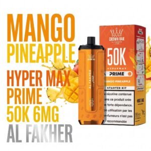 PUFF-50K-Hyper-Max-Prime-Al-Fakher-mango-pineapple-1.jpg Puff Al Fakher Hypermax Prime 50K 6mg Goût chicha
