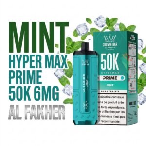 PUFF-50K-Hyper-Max-Prime-Al-Fakher-mint-1.jpg Puff Al Fakher Hypermax Prime 50K 6mg Goût chicha