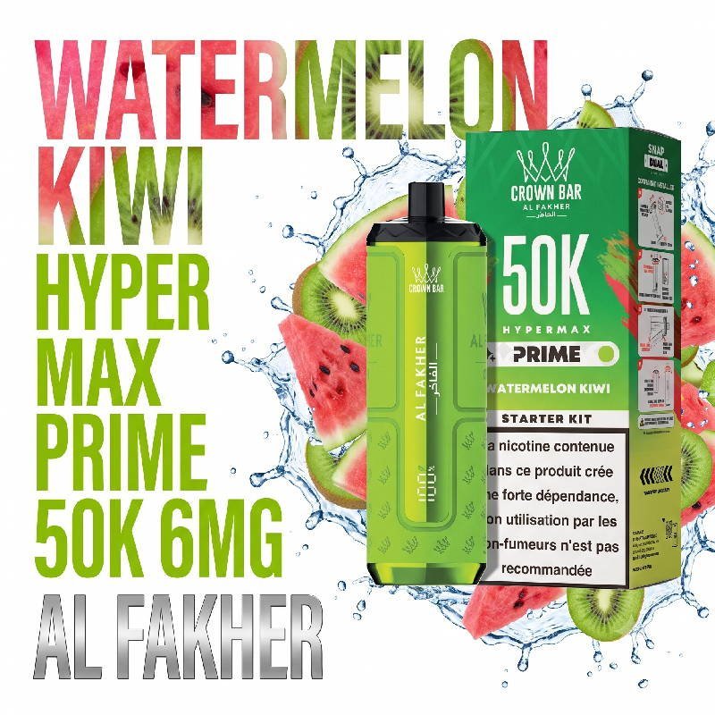 PUFF-50K-Hyper-Max-Prime-Al-Fakher-watermelon-kiwi-1.jpg Puff Al Fakher Hypermax Prime 50K 6mg Goût chicha