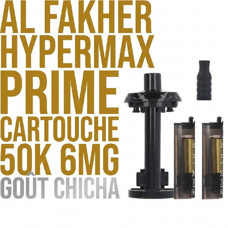 Cartouches Hypermax Prime 50K 6mg Crown bar Al-Fakher par 2