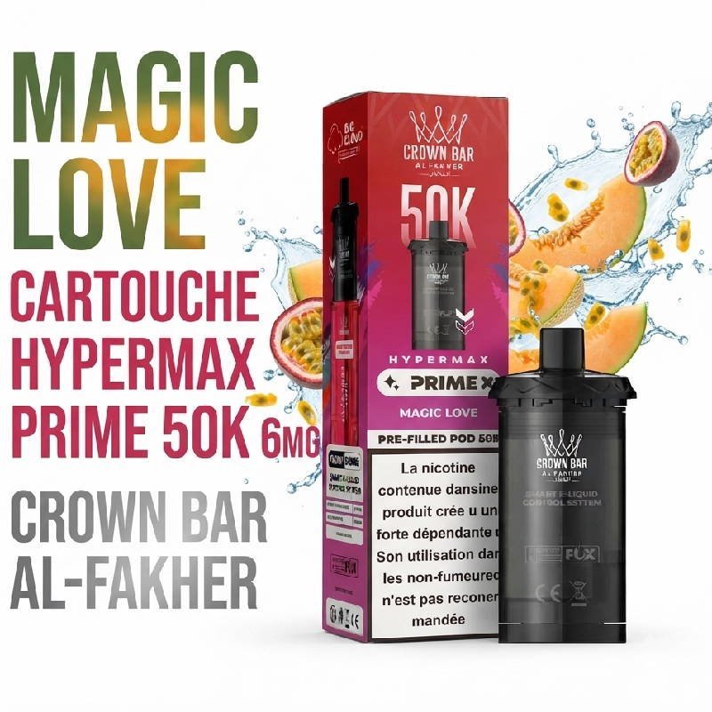 Cartouches Hypermax Prime 50K 6mg Crown bar Al-Fakher par 2