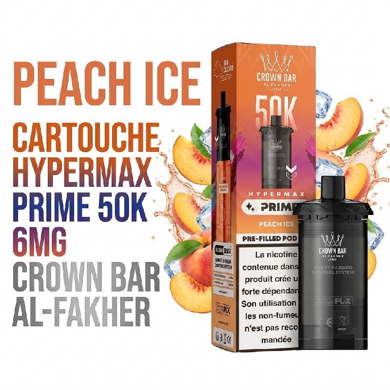 Cartouches Hypermax Prime 50K 6mg Crown bar Al-Fakher par 2